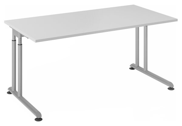 HAMMERBACHER ZS16 höhenverstellbarer Schreibtisch grau rechteckig