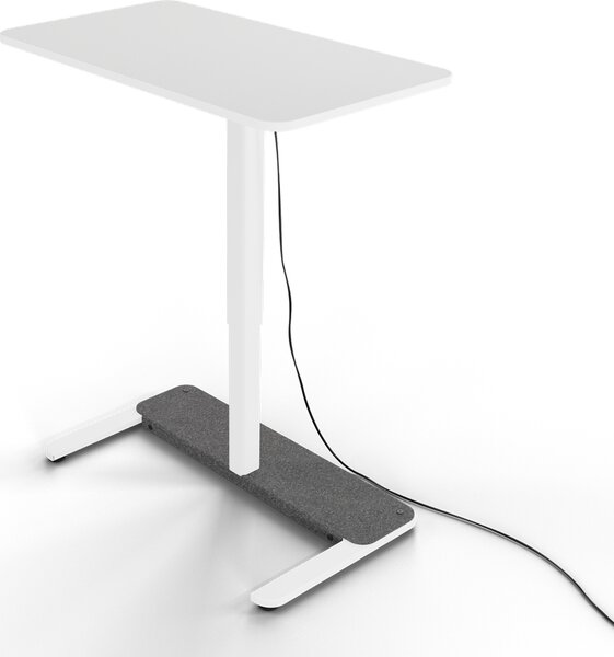 Yaasa Desk One, scrivania in piedi, 91x51 cm, bianca, piccola scrivania pratica, tavolo per l'ufficio in casa regolabile elettricamente in altezza