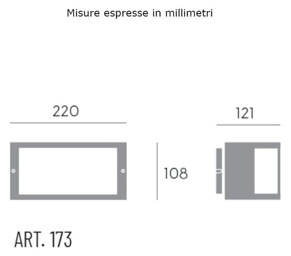 Applique moderno sovil umbe aperta 173 02 e27 led alluminio - Sovil Illuminazione