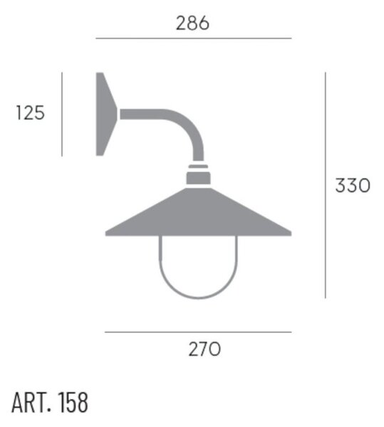 Applique classico sovil spectre 158 36 e27 led alluminio ferro vetro - Sovil Illuminazione