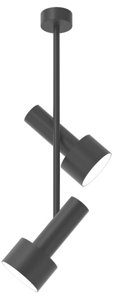Lampada a sospensione LINTERNA bianco e nero 2xGX53x12W in metallo, dimensioni: 54x19x19 cm, IP20, Milagro