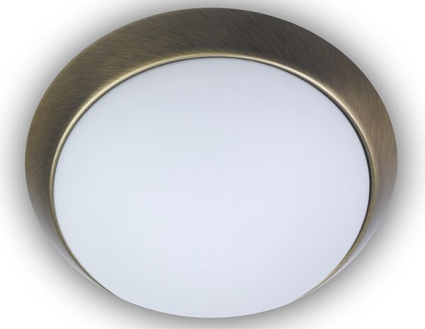 Lampada da parete a LED in vetro opalino decorativo in ottone antico Ø30cm per ufficio