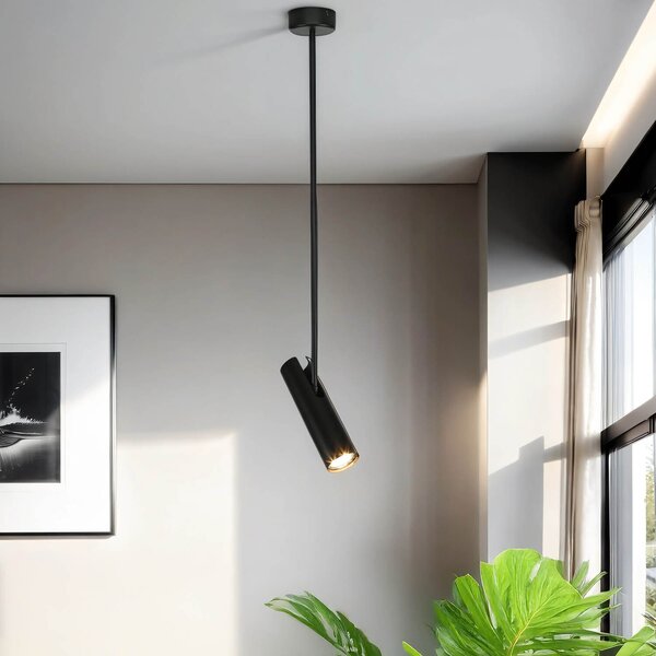 Lampada a soffitto nera GU10 in metallo regolabile Plafoniera moderna