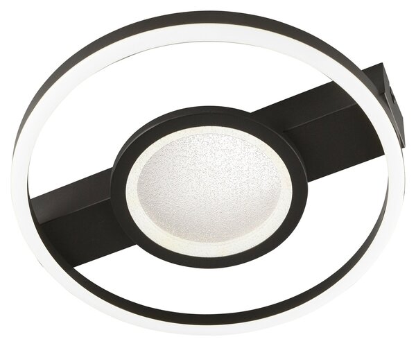 Casa NOVA plafoniera FAY DH 37x5 cm nero Lampada da soffitto