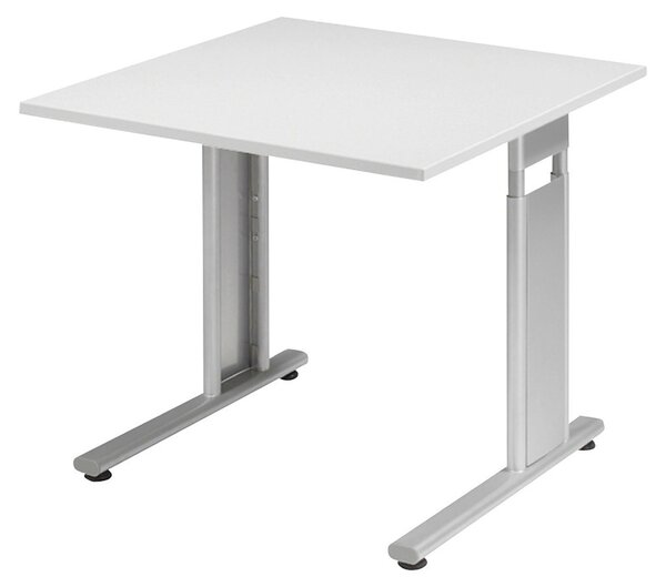 Geramöbel scrivania Lisbon 80 X 80 grigio chiaro/argento