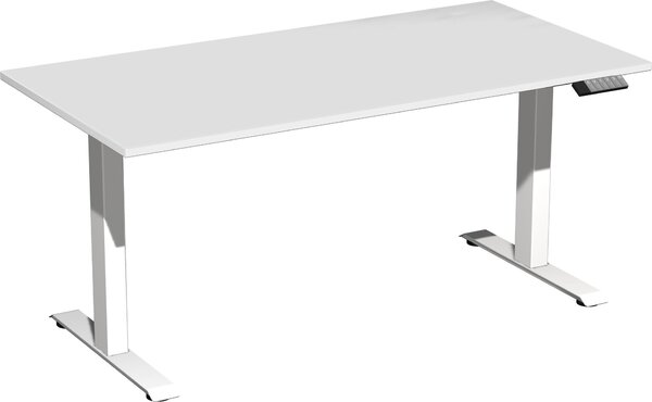 Tavolo Elevate Plus 1600x800x630-1280mm bianco/grigio chiaro