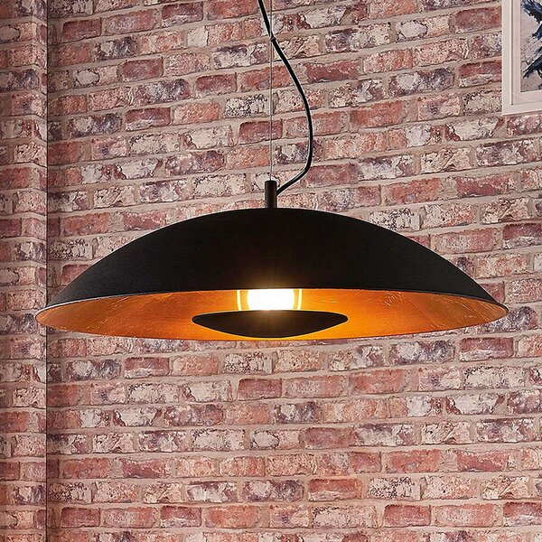Lampada a sospensione Lindby Emilienne, nero, color oro, Ø 60 cm