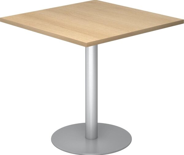 BISTRO F88Q S - Tavolo da riunione modulare 80 x 80 in rovere argento
