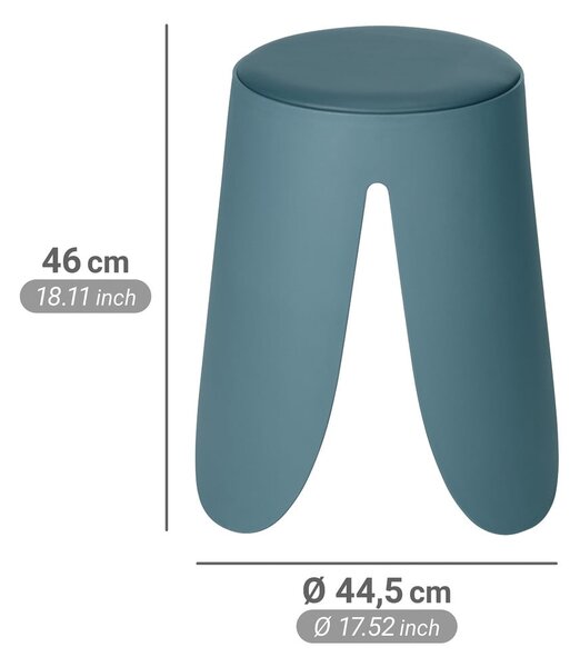 Sgabello color petrolio in plastica impilabile Comiso – Wenko