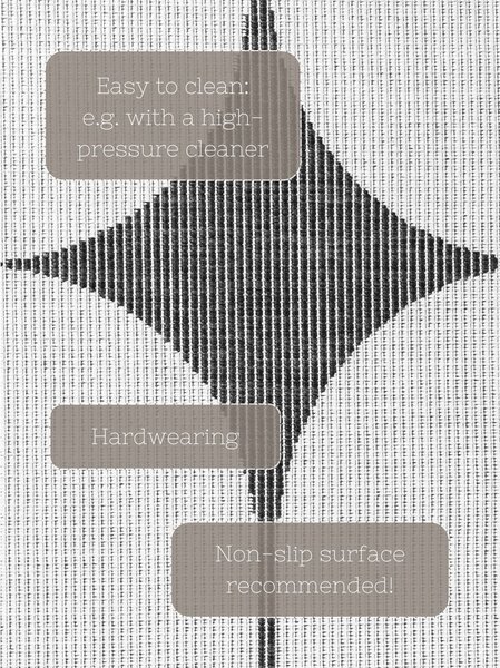 Tappeto da interno/esterno bianco e nero 160x230 cm Duet Bowen – NORTHRUGS