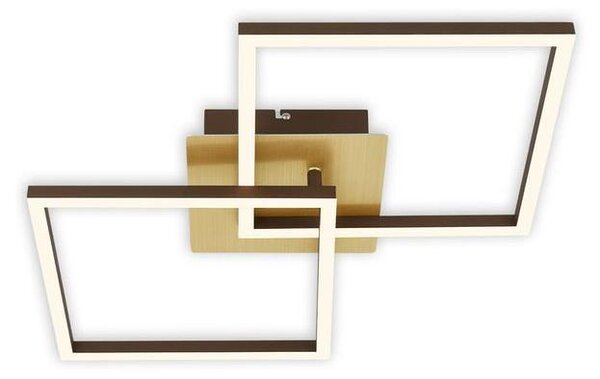 Lampada da soffitto a LED, marrone dorato, 2x LED/11W