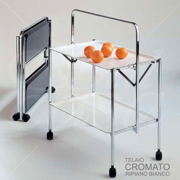 Carrello Portavivande richiudibile in soli 6 cm SELECT 64x42xh82cm Struttura salva spazio vassoi in formica