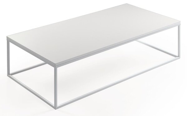 Tavolino basso rettangolare telaio verniciato sabl� LAMINA 126x63xh35 cm top in laminato eco compatibile