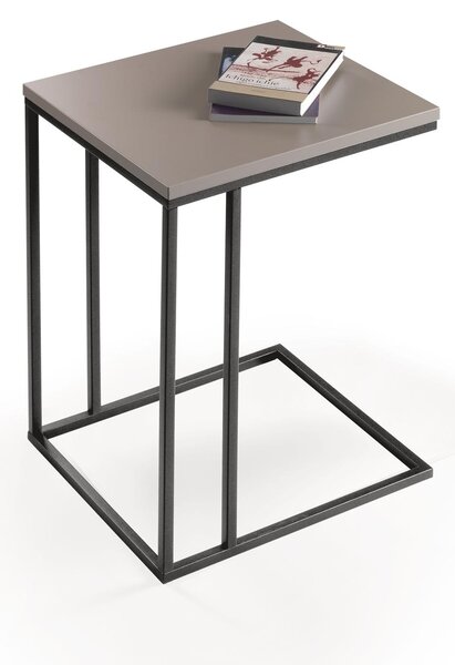 Tavolino multifunzione acciaio verniciato sabl� LAMINA 43x38xh57 cm top in Laminato eco-compatibile