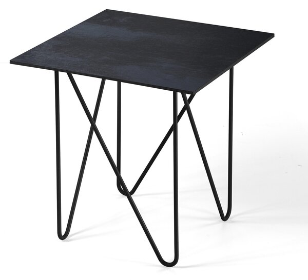 Tavolino quadrato 50x50xh53 cm SHAPE realizzato in acciaio verniciato con finiture sabl�