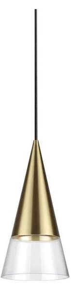 Ideal Lux - Lampadario LED a sospensione con filo CONO 1xGU10/7W/230V diametro 15 cm ottone