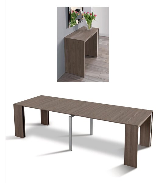 Tavolo-consolle allungabile (5 allunghe) LEONARDO max 270 min 90 profondit� 90xh75 cm peso 63 kg