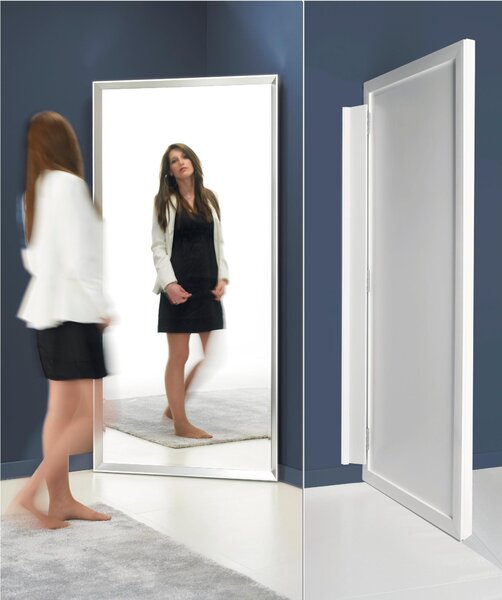 Anta a specchio ANGOLO RIFLESSO componente infinite soluzioni ed angoli di montaggio dimensioni 97x5x h192 cm