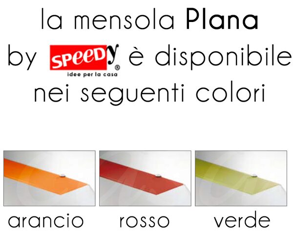 Mensola in Cristallo sabbiato temperato con reggimensole Plana Portata 30 kg