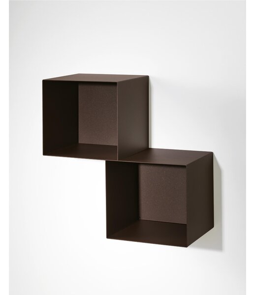 Libreria a 2 cubi accoppiati TWIN 45x25xh45 cm posizionabile a muro Personalizzando Struttura e Fondo in tantissimi colori e composizioni