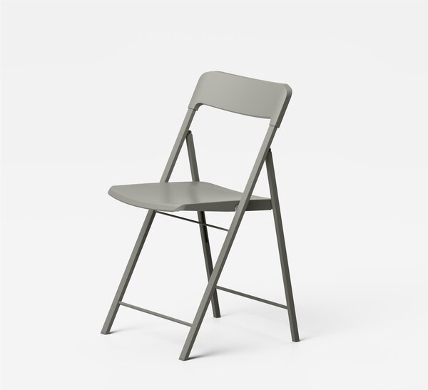 Sedie pieghevoli richiudibili ZETA 6 Altezza seduta 45 cm Pezzi Mix 2 per colore Bianco-Tortora-Nero . chiusa ingombra solo 5 cm