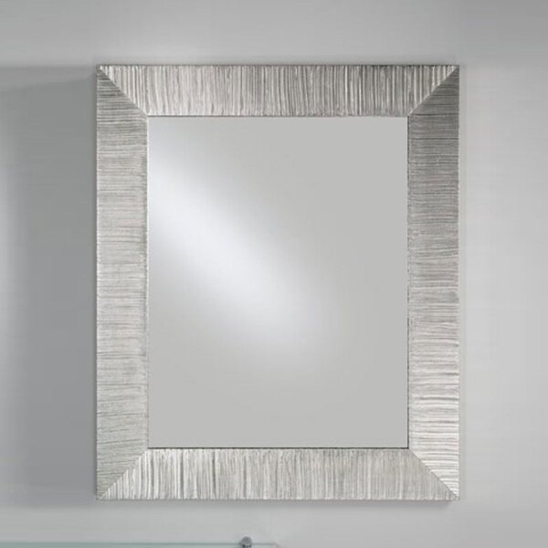 Specchiera rettangolare DIVA 85xh102 cm con cornice in legno decorata a Foglia