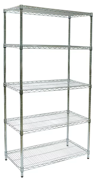Scaffale cromato con 5 ripiani cromato in kit Dimensioni 35x120xh200 cm - peso kg 20,3 Cromo