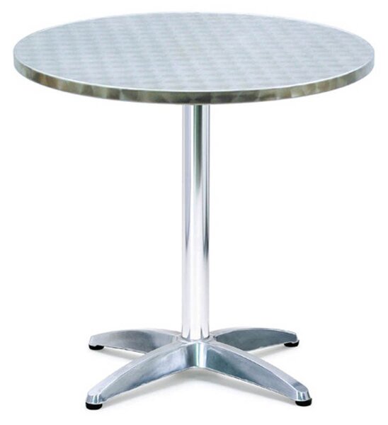 Tavolo rotondo in Alluminio modello Bar � 70xh75 cm peso 11,2 kg completamente smontabile colore alluminio