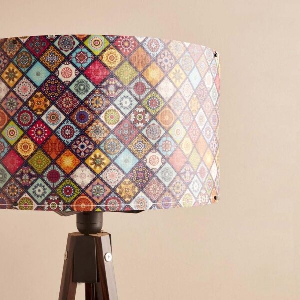Lampada da terra AYD 1xE27/40W/230V marrone/multicolore