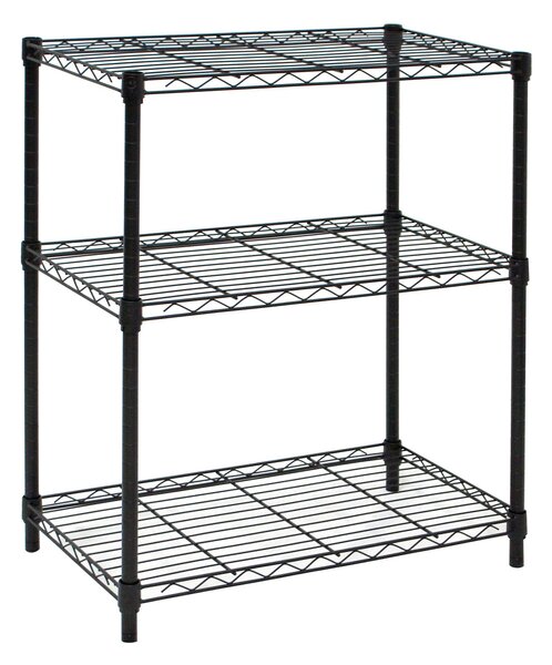 Libreria in KIT-3 Ripiani Archimede 36x90xh75 cm Cromo nero