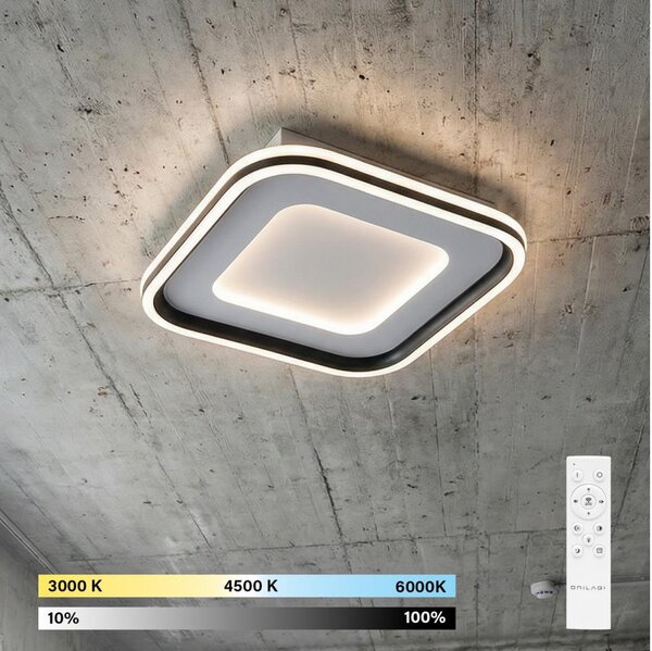 Brilagi - Lampada LED dimmerabile TRIVARO LED/88W/230V 3000-6000K 40x40 cm + telecomando