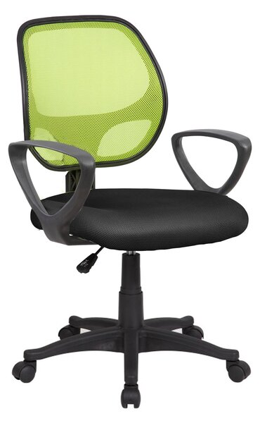 Sedia operativa con Braccioli Atlanta da ufficio 57x55,5xh55-100 cm Verde nero