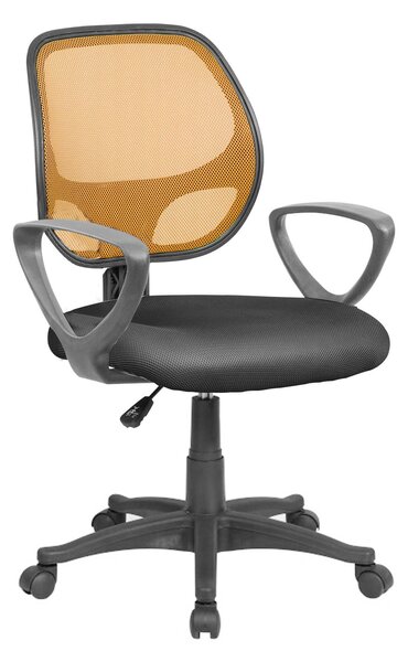 Sedia operativa con Braccioli Atlanta da ufficio 57x55,5xh55-100 cm Arancio nero