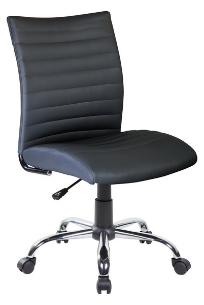 Sedia Poltrona Operativa da Ufficio In Eco Pelle Archimede San Francisco seduta 48-58 cm -Peso kg 9,15 colore nero