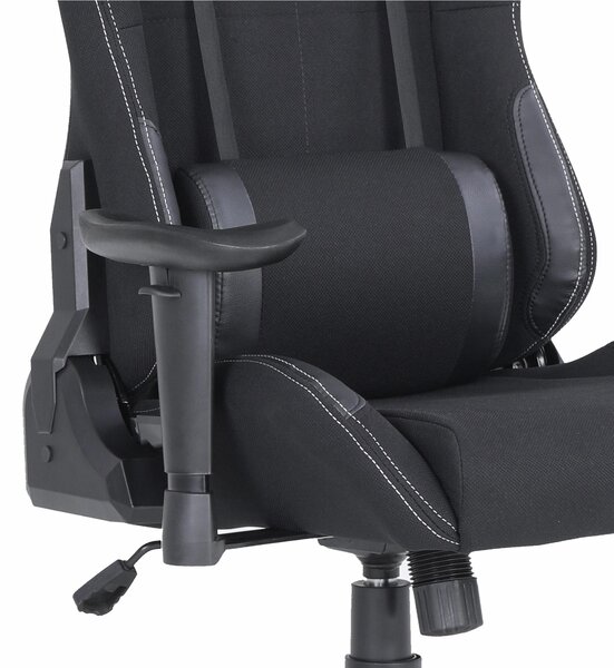 Poltrona Gaming modello INDIANAPOLIS gioco, computer ufficio in similpelle con altezza seduta regolabile Dimensioni: cm 72 x 57,5 x h. 124 max 134 cm Colore nero