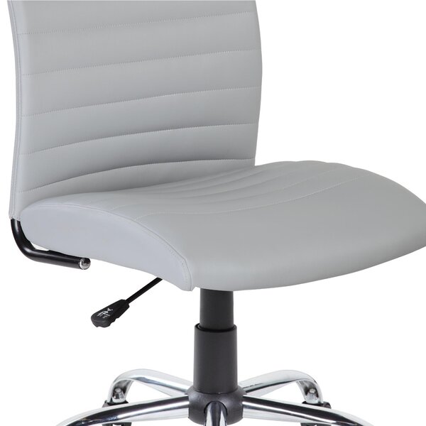Sedia Poltrona Operativa da Ufficio In Eco Pelle Archimede San Francisco seduta 48-58 cm -Peso kg 9,15 colore Grigio