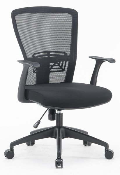 Poltrona operativa rete con Braccioli 64x59xh96-106 cm colore nero