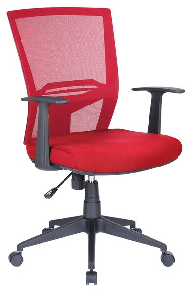 Poltrona operativa New Orleans con Braccioli Dimensioni 65 x 61 x H 98/107 cm peso 19 kg Meccanismo oscillante bloccabile colore rosso
