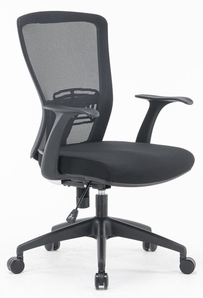 Poltrona operativa rete con Braccioli 64x59xh96-106 cm colore nero