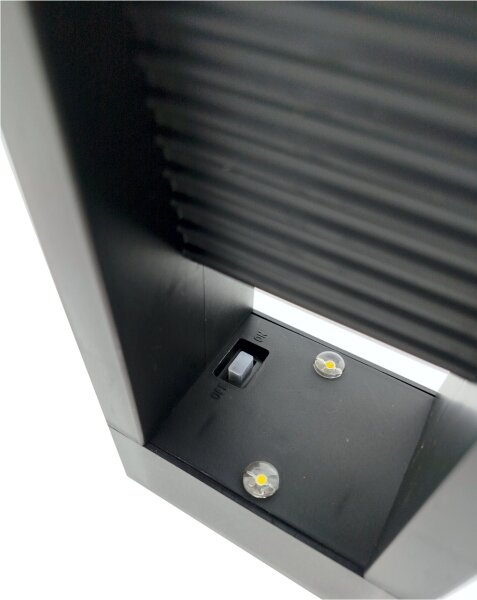 Lampada solare a LED 2x LED, 1,2 V, 200 mAh, IP44, nera