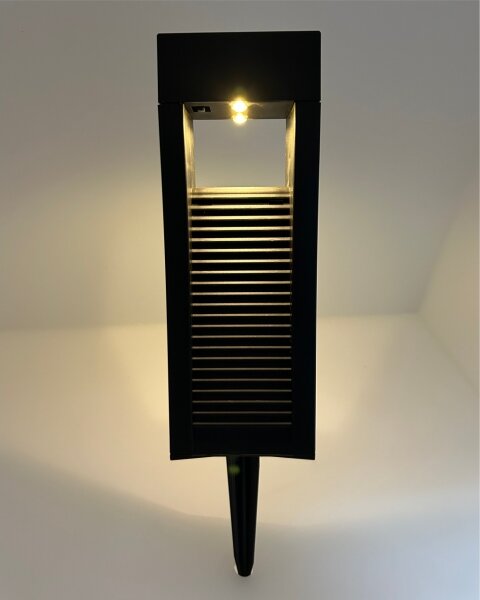 Lampada solare a LED 2x LED, 1,2 V, 200 mAh, IP44, nera
