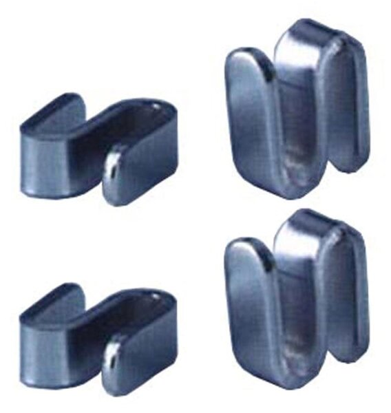 Set 4 Ganci piani complanari si utilizzano sui ripiani archimede per avere continuit�