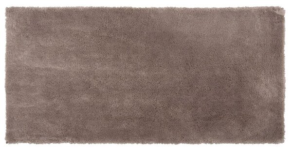 Tappeto Shaggy in Misto Cotone e Poliestere Marrone Chiaro 80 x 150 cm Beliani