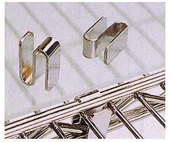 Set 4 Ganci piani complanari si utilizzano sui ripiani archimede per avere continuit�