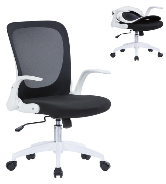 Poltrona operativa con braccioli Jackson Richiudibile L58,5 x P38,5 x H58,5-h107,5 cm - 11,6 kg schienale e braccioli pieghevoli con tessuto nero