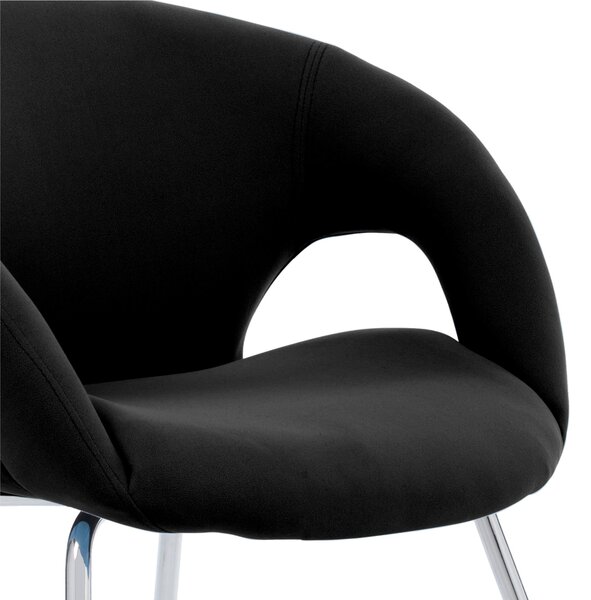 Poltroncina attesa in tessuto su slitta con braccioli in acciaio PENSACOLA 59x57xh72 cm - peso 8 kg imbottita colore Grigio