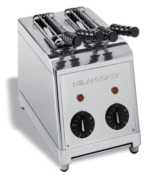 Tostapane a 2 Pinze Milan Toast 230V 50/60Hz 1,37kW ideale per sandwiches Con timer di regolazione inox