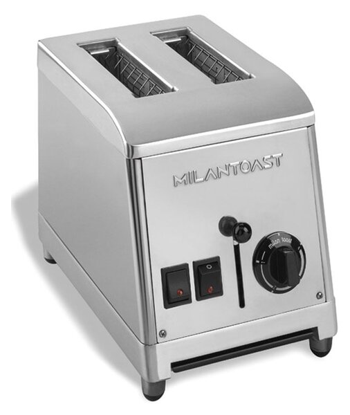 Tostafette senza pinza 2 fette ideale per tostare fette di pane 18x30xh 22 cm 220-240V 50/60Hz 1,37 kW inox lucido
