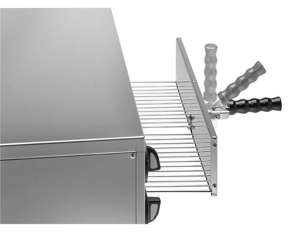Forno Pizza a cassetto in acciaio 52x38xh22 cm permette di scaldare e cuocere in pochi minuti pizze anche congelate