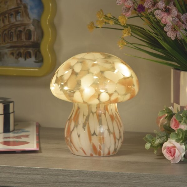 Searchlight EU27027PI - Lampada da tavolo LED AMELIA LED/0,2W/230V beige